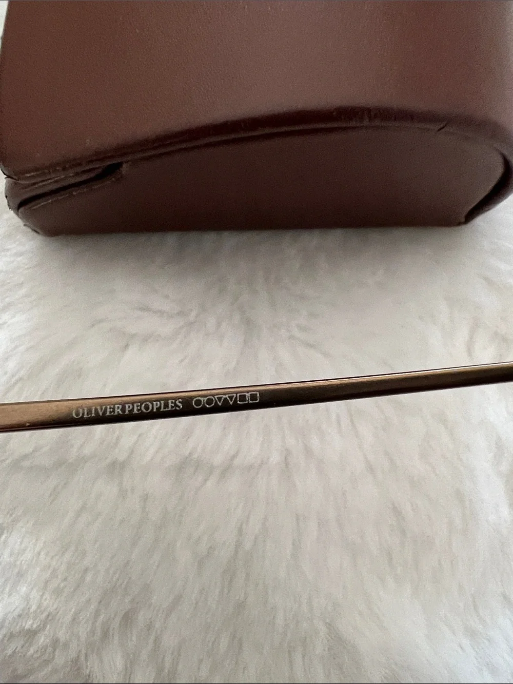 Oliver Peoples Rectangular Eye Glass Frames in Brown and Bronze w Silver accents